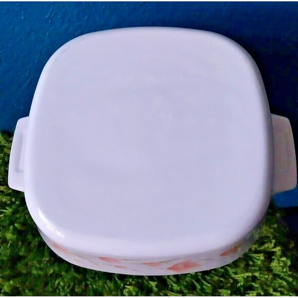 Vintage Corning Ware Peach Wildflower 2 Quart Casserole Dish A-2-B w/Lid A9C. - Picture 9 of 11